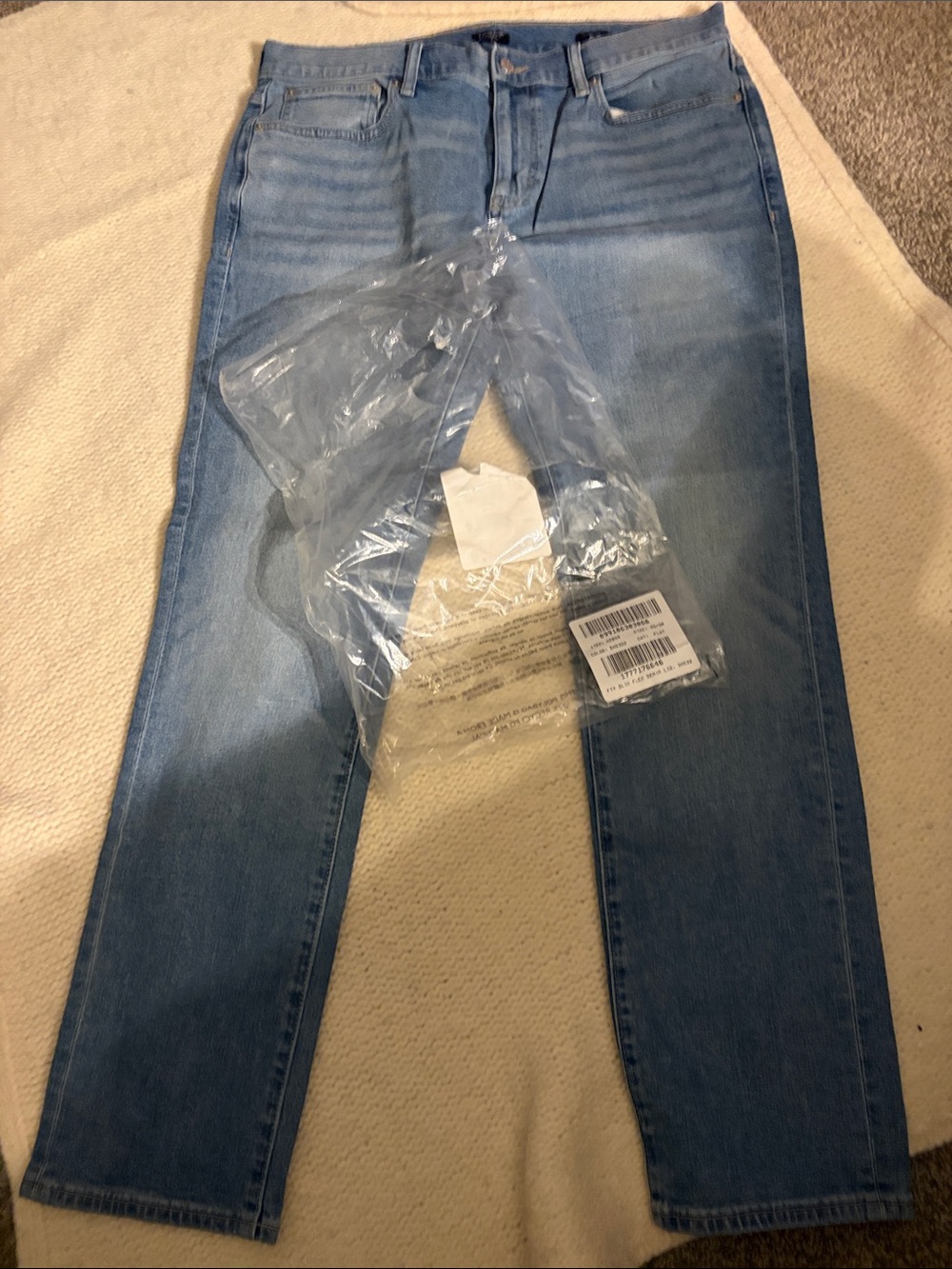 J. Crew Men’s Slim Straight Jeans in Light Blue Wash
